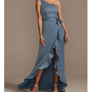 David’s Bridal One Shoulder Bridesmaid Dress